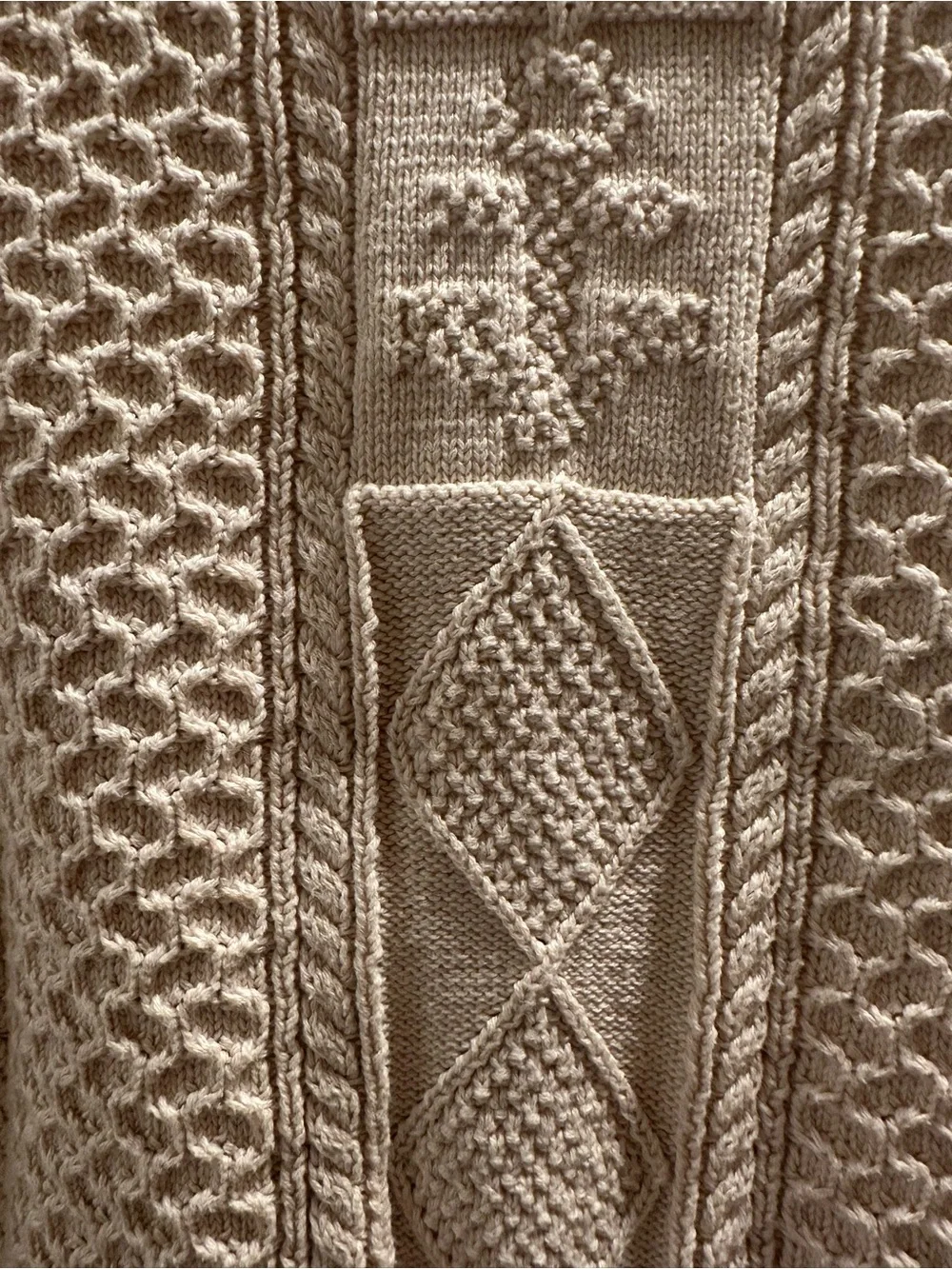 Nautica Cream Cable Knit Turtleneck Sweater Vest